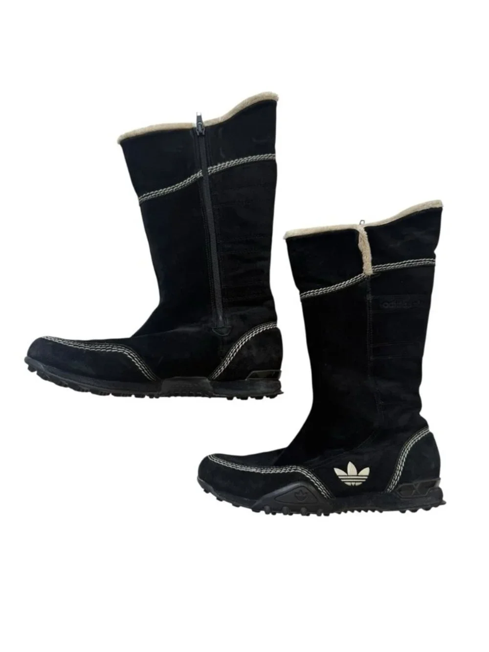 Vintage Y2K Adidas Torsion Boots Women’s Size 7 Black Suede